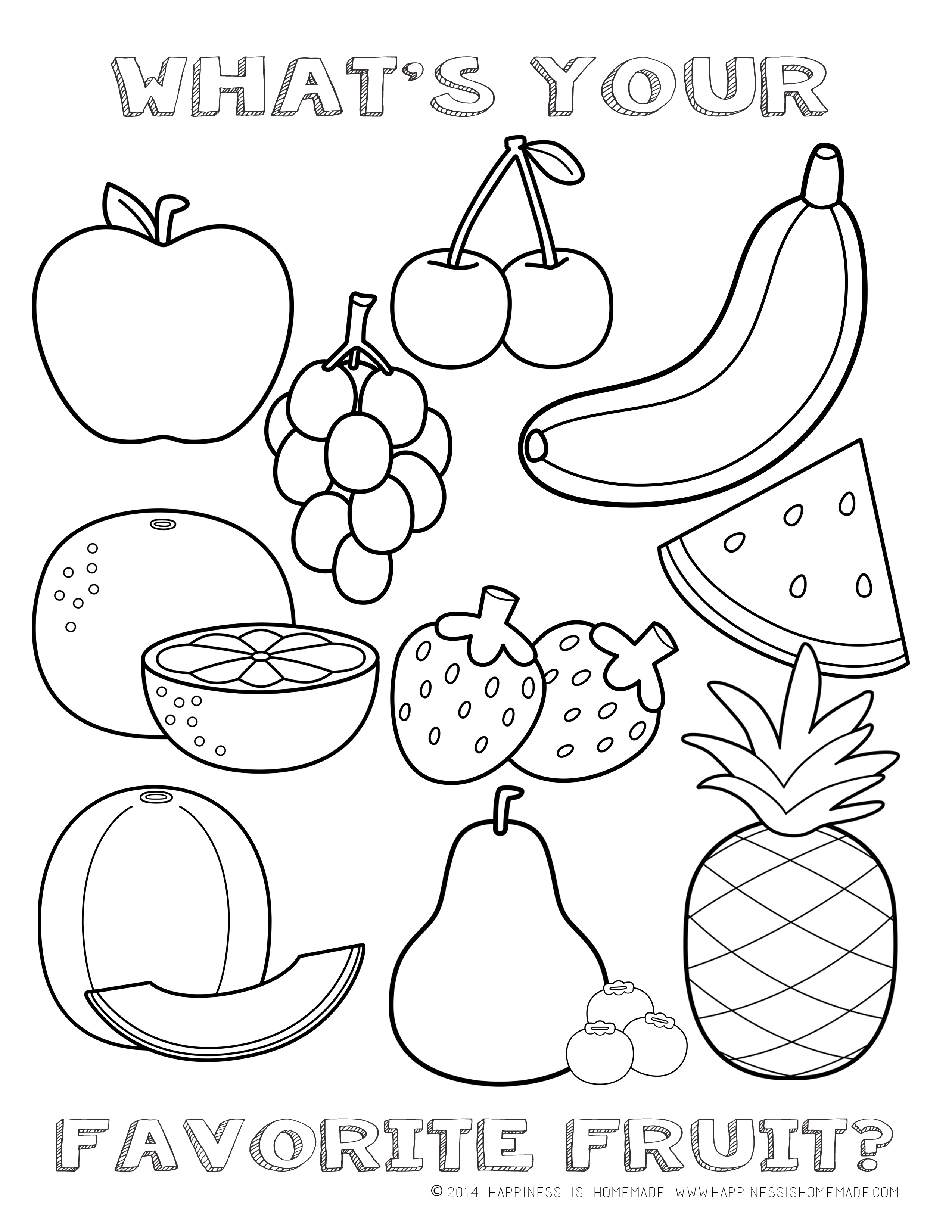 Fruit salad coloring pages download and print for free