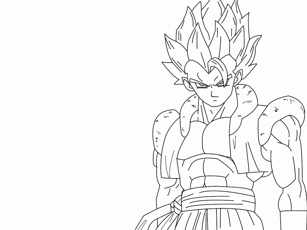 Dragon Ball Z Gogeta Coloring Pages   Coloring Home