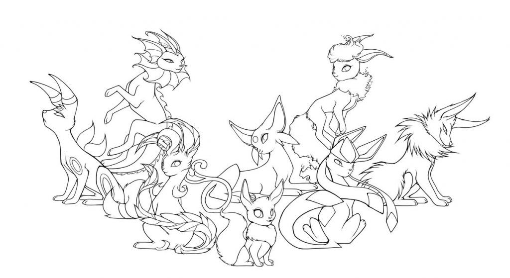 Printable Pokemon Coloring Pages Eevee Evolutions For Kids And ...
