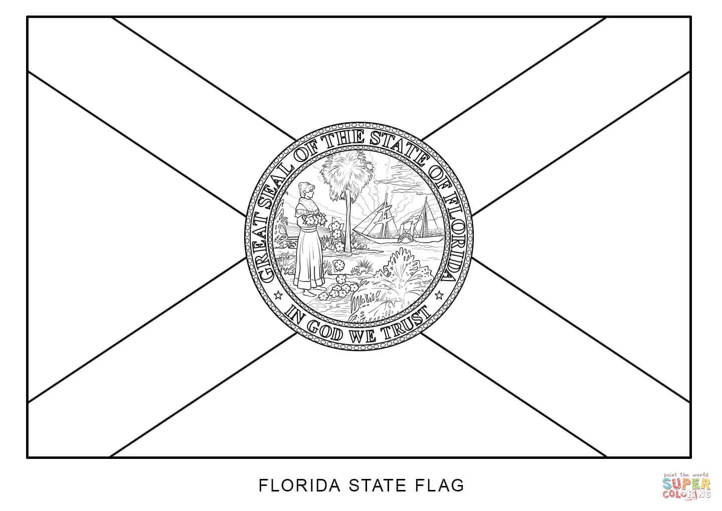 Flag of Florida coloring page | Free Printable Coloring Pages