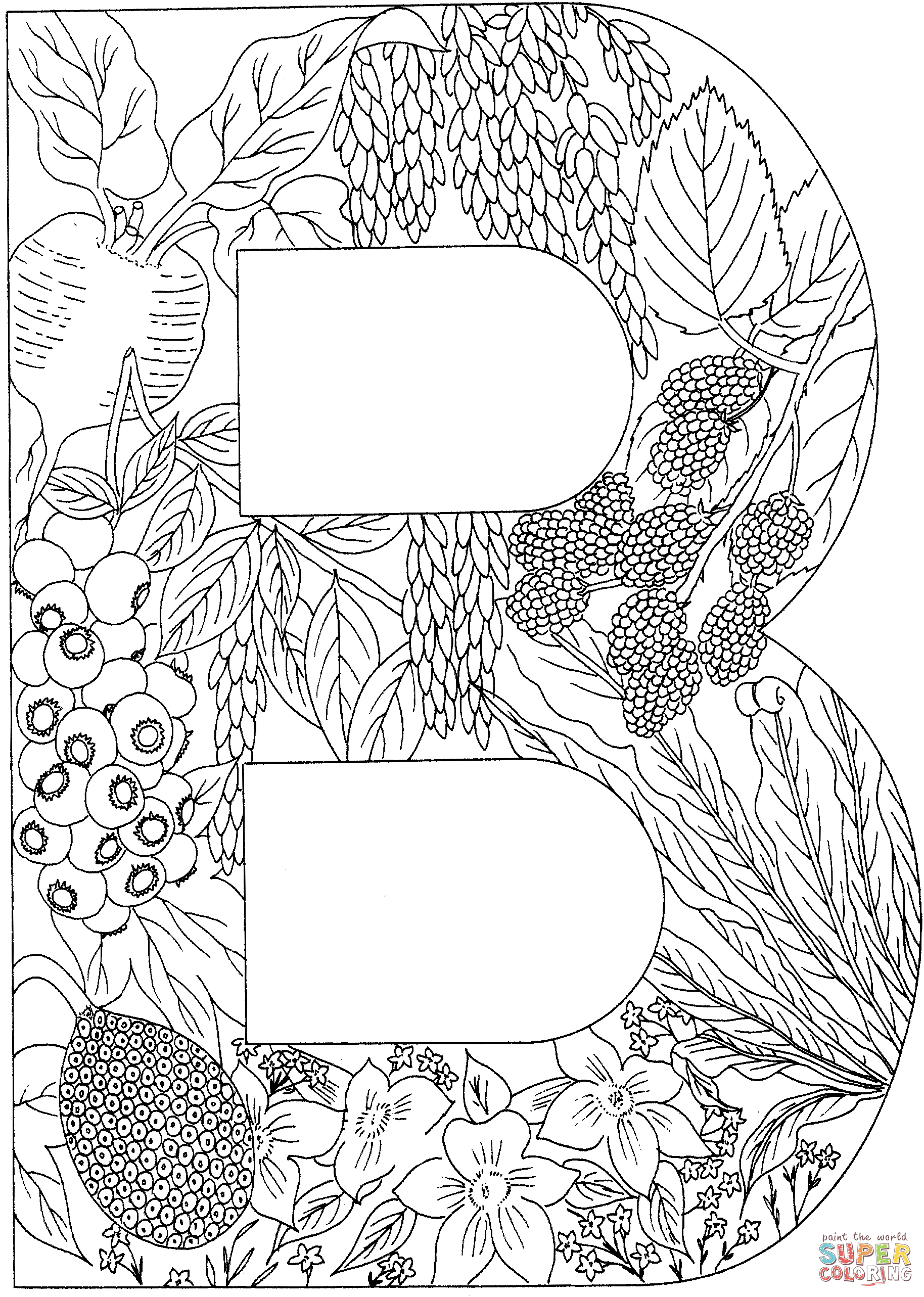 Coloring Pages Letters Adult   Coloring Home