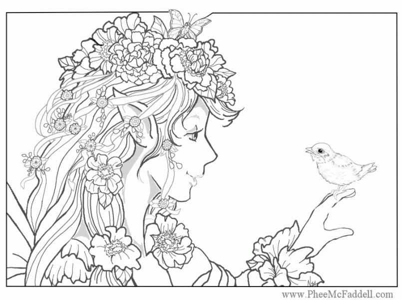 Bird Fairy Coloring Pages - Coloring Pages For All Ages