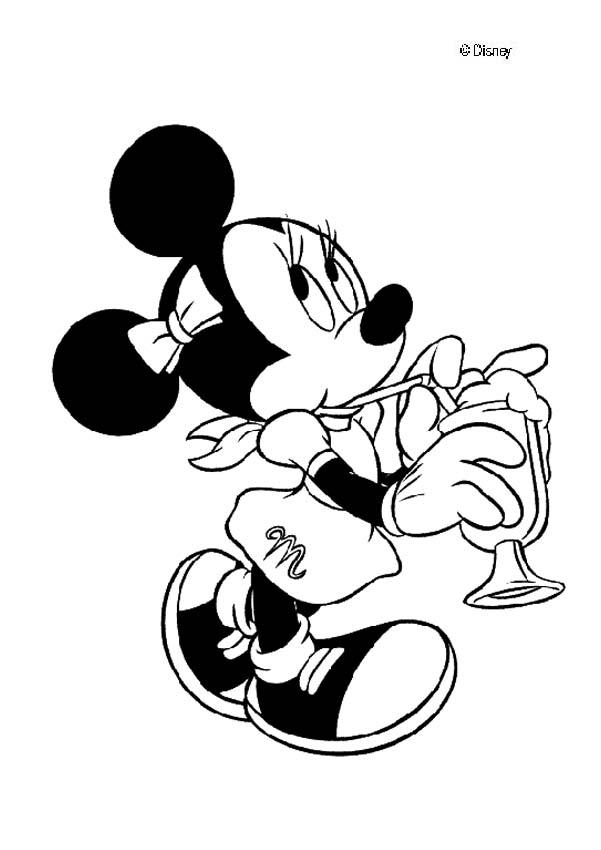 Mickey Mouse coloring pages - Minnie Mouse Kisses Mickey