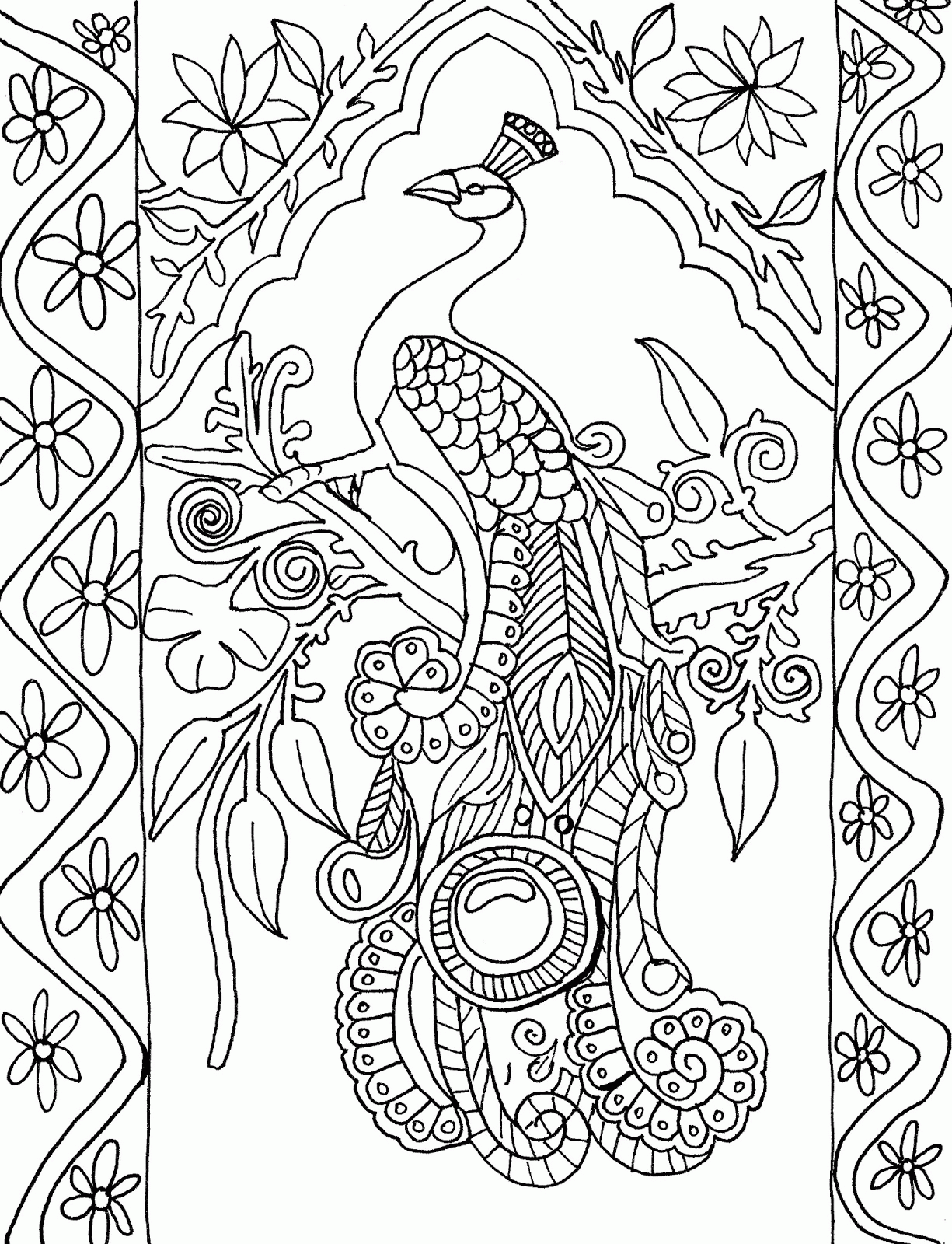 Related Peacock Coloring Pages item-10999, Peacock Coloring Pages ...