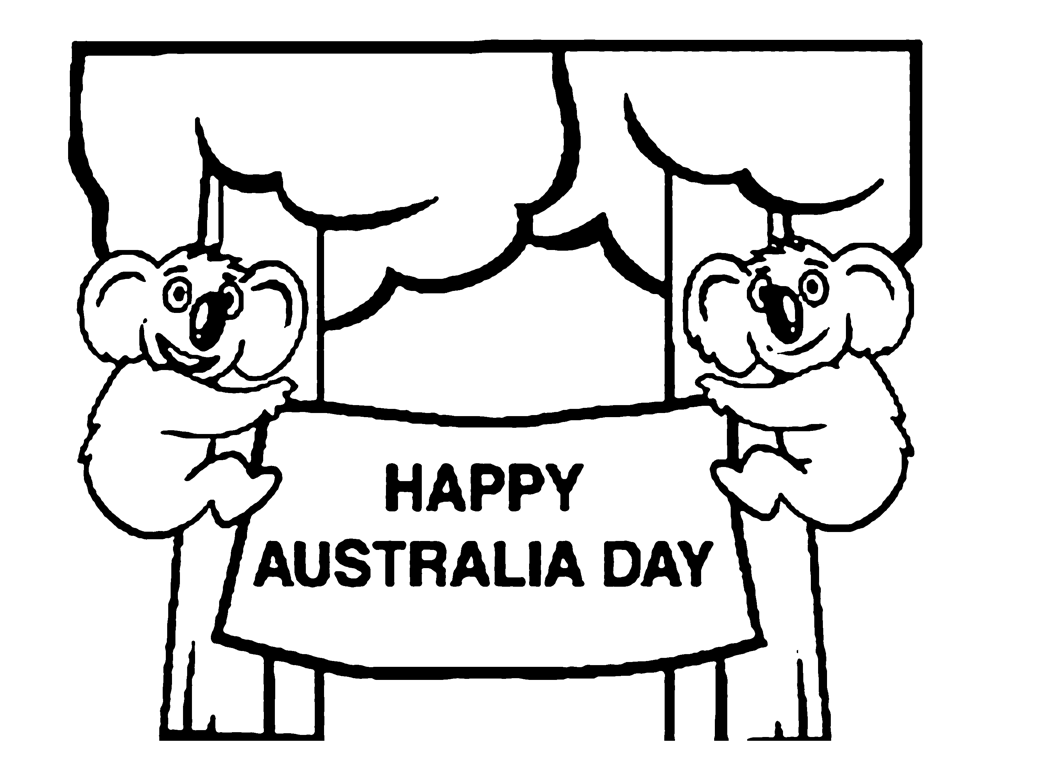 Australia Day Printable Colouring Pages