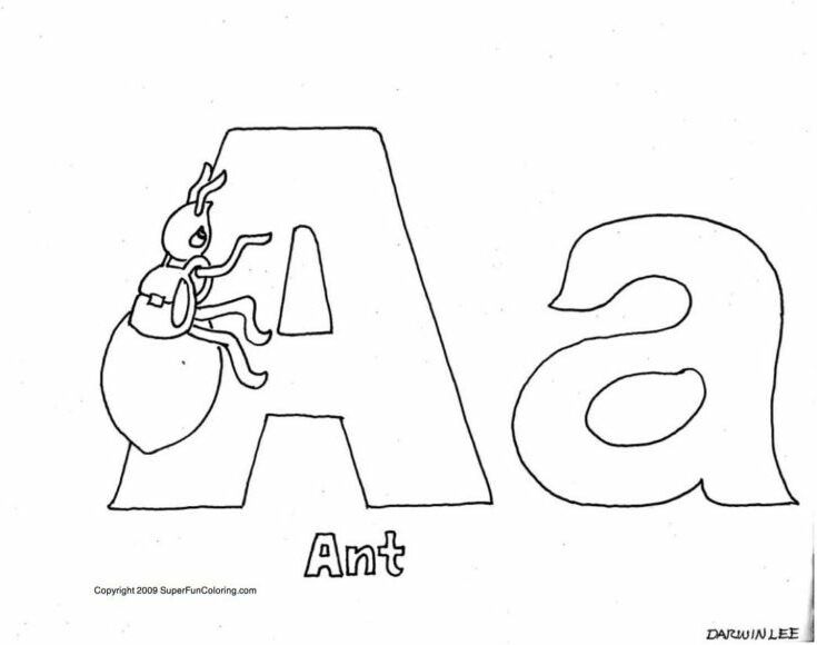 New Coloring Page: alphabet coloring pages | Coloring Yard
