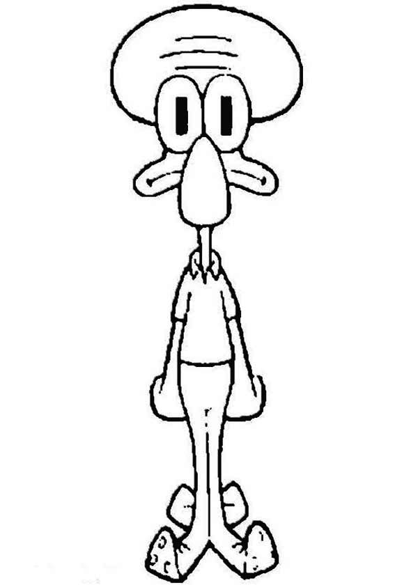 Squidward the Tentacles Coloring Page - NetArt