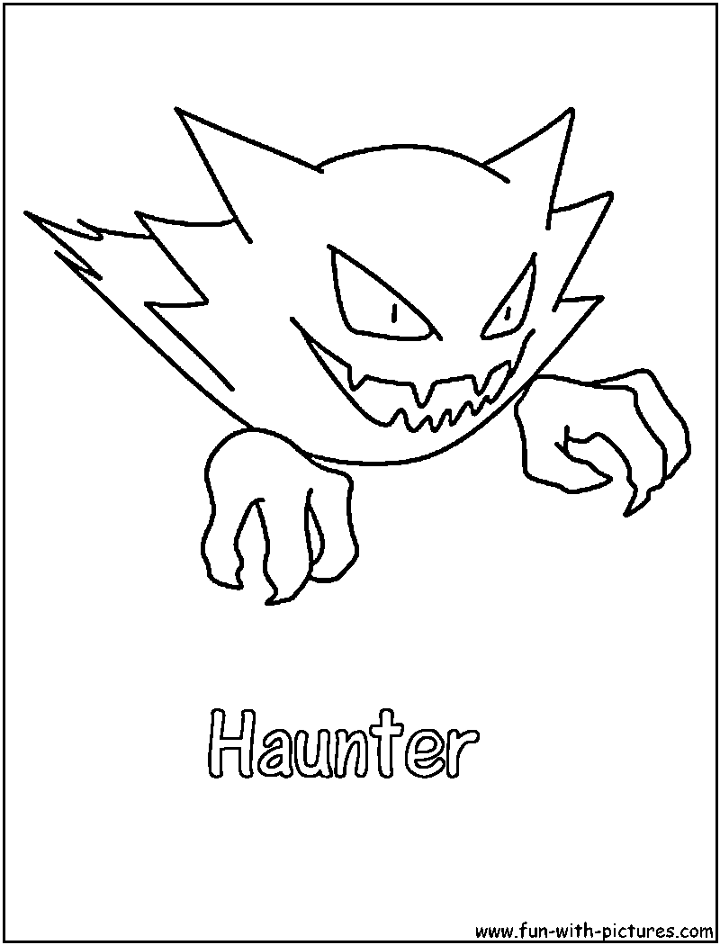 Haunter Coloring Pages - Coloring Home.