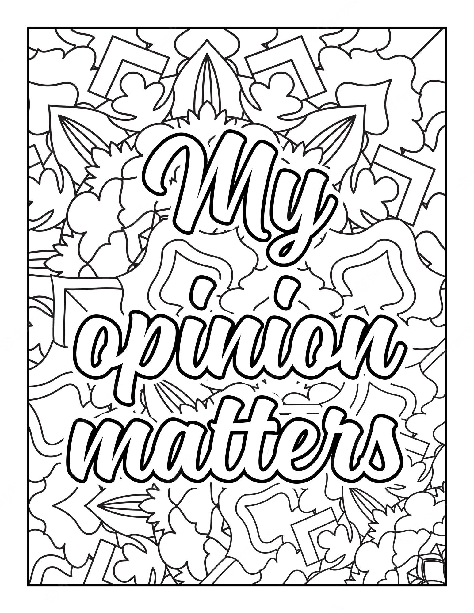 Premium Vector | Motivational quotes coloring page inspirational quotes coloring  page coloring page for adults