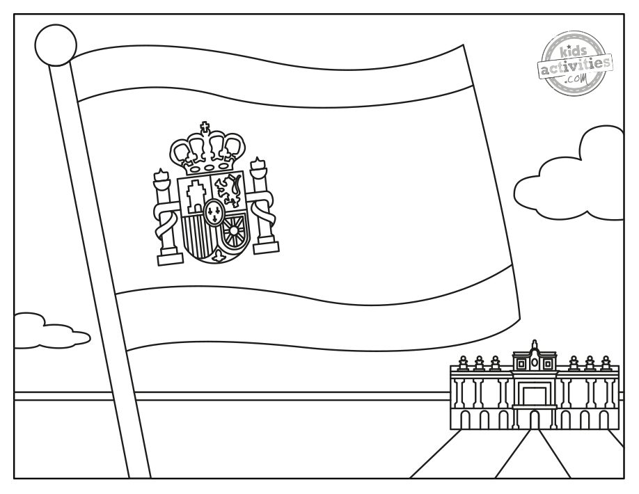 Traditional Spain Flag Coloring Pages Kids Activities Blog |Kids Activities