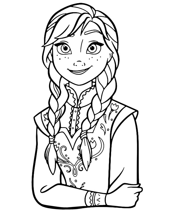 Print Anna coloring page Frozen - Topcoloringpages.net
