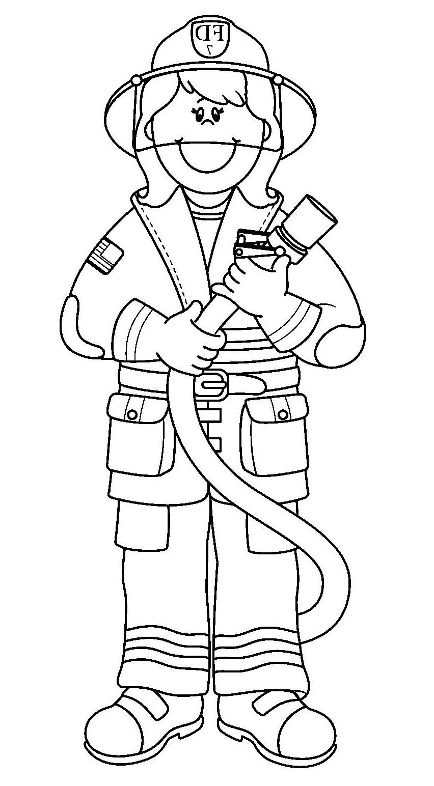 Thank You Firefighters Coloring Page Coloring Pages