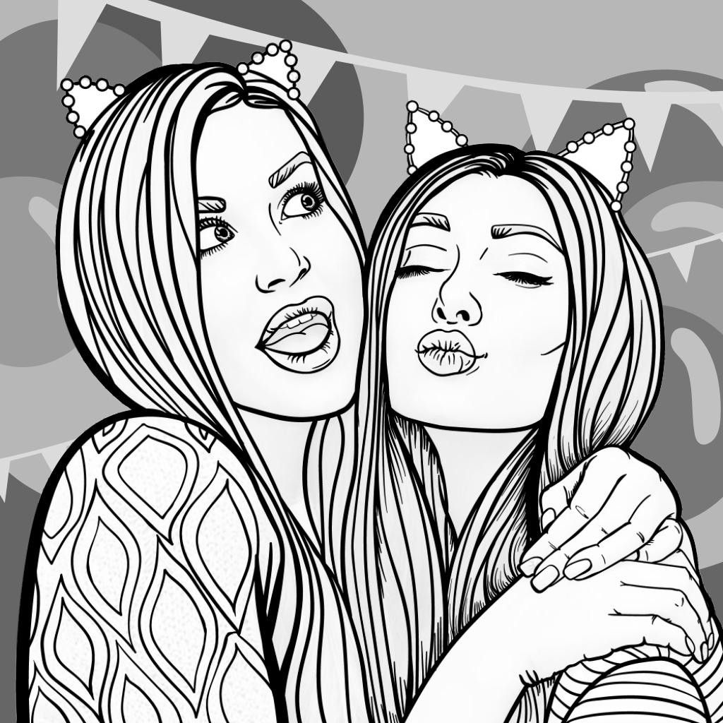 Pin by cathy berky on coloring pictures | Cartoon coloring pages, Cute coloring  pages, Lesbian colors