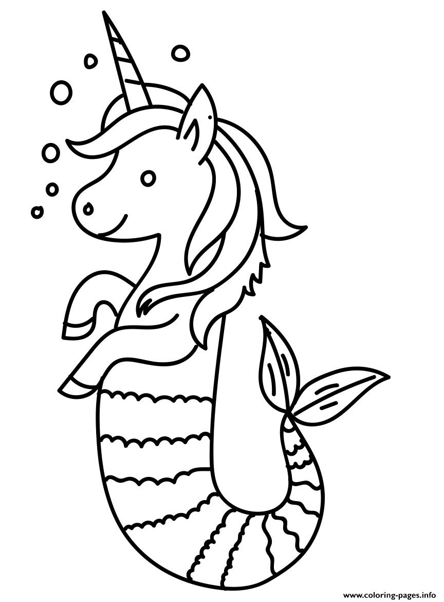 Mermaid Unicorn Coloring Pages   Coloring Home