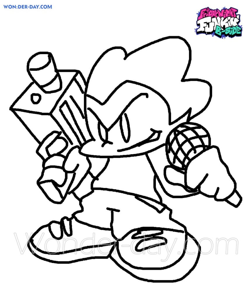 FNF Coloring Pages - Coloring Home