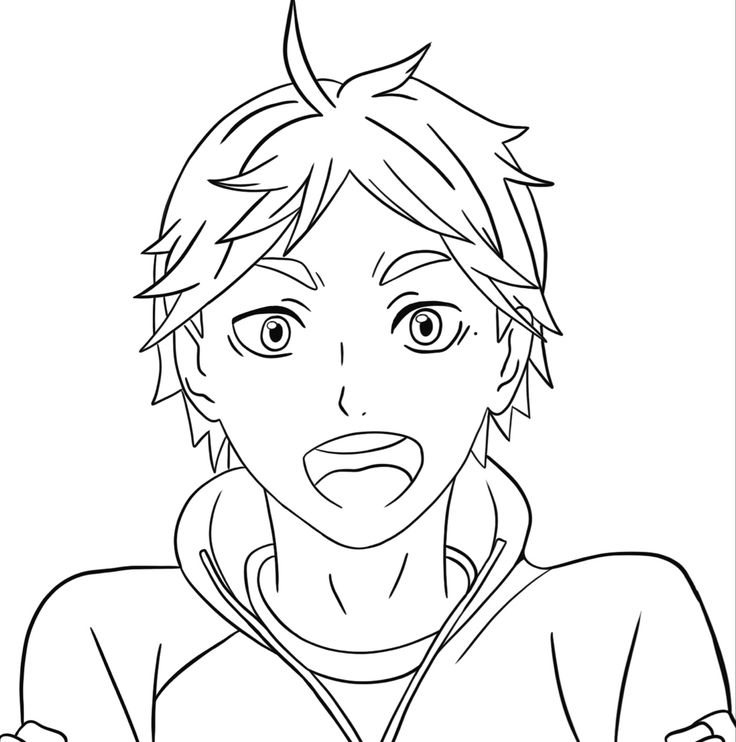 sugawara coloring page 1 in 2021 | Anime character drawing, Anime drawings  sketches, Anime sketch