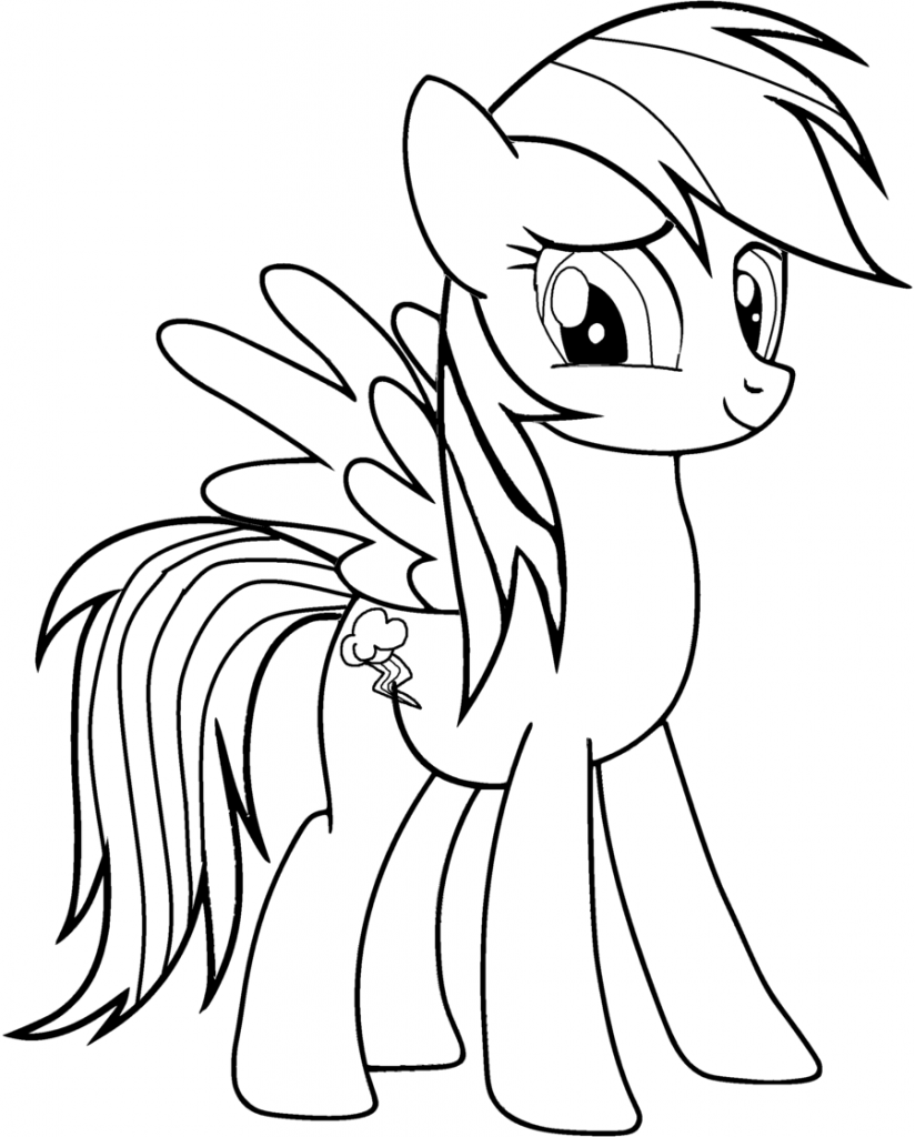 Rainbow Dash Coloring Pages - Best Coloring Pages For Kids | My little pony  printable, Unicorn coloring pages, My little pony coloring