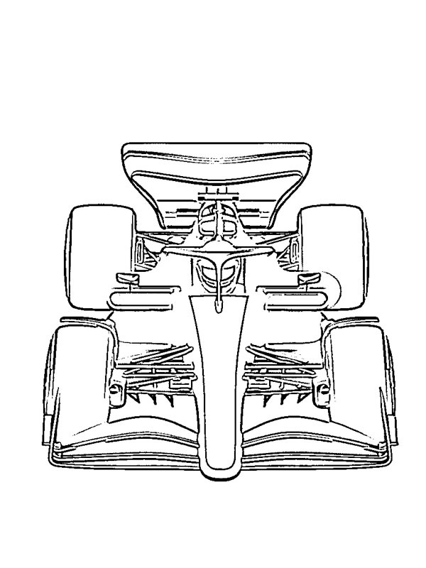 F1 car color page | 1001coloring.com