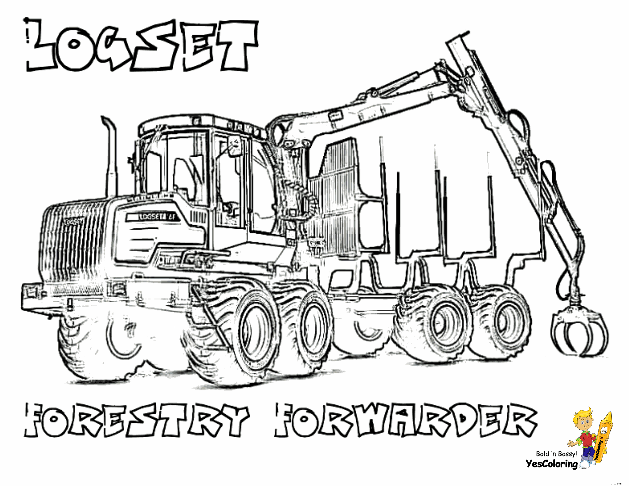 Rugged Construction Coloring Pages | Highway | 25 Free | Forestry