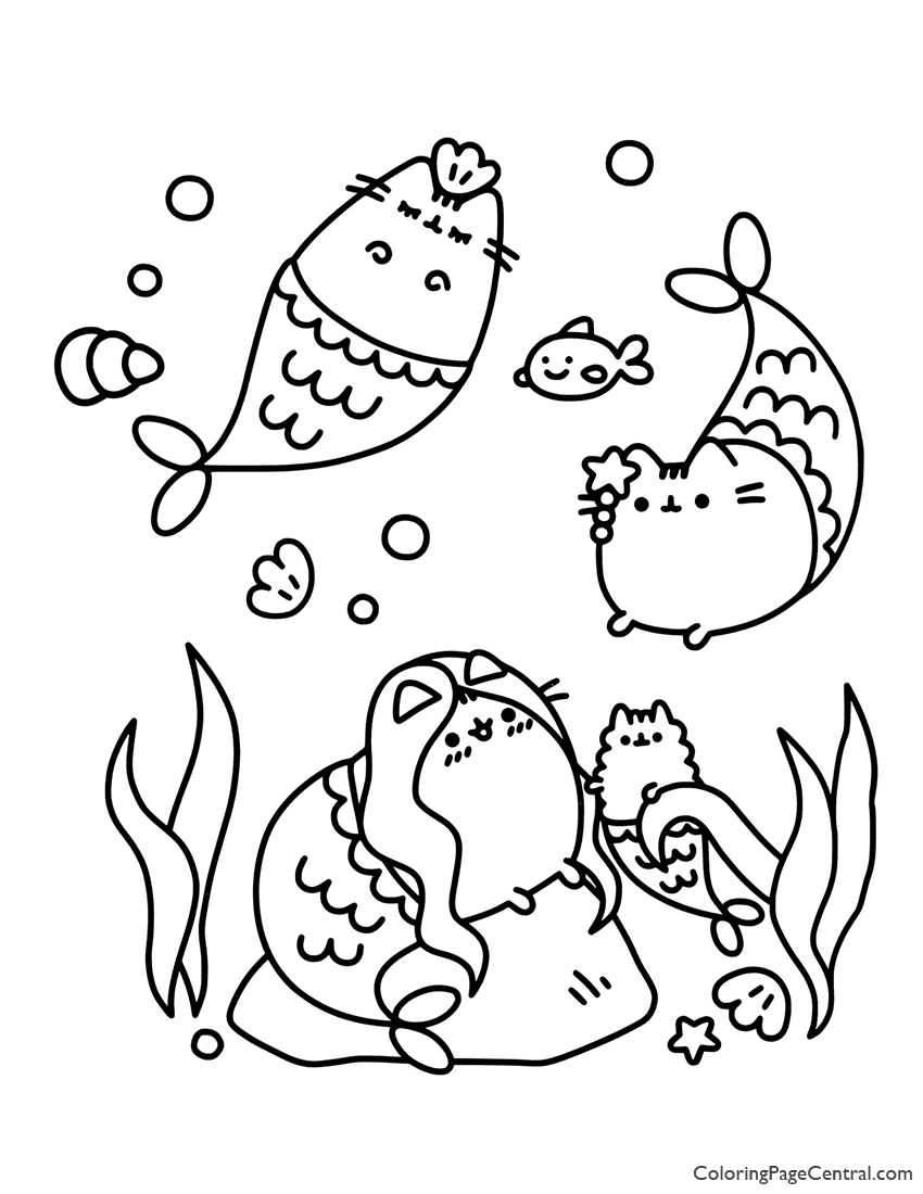 Pusheen Coloring Page 05 | Coloring Page Central