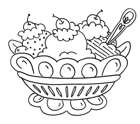 Banana Splits Coloring Pages - Learny Kids