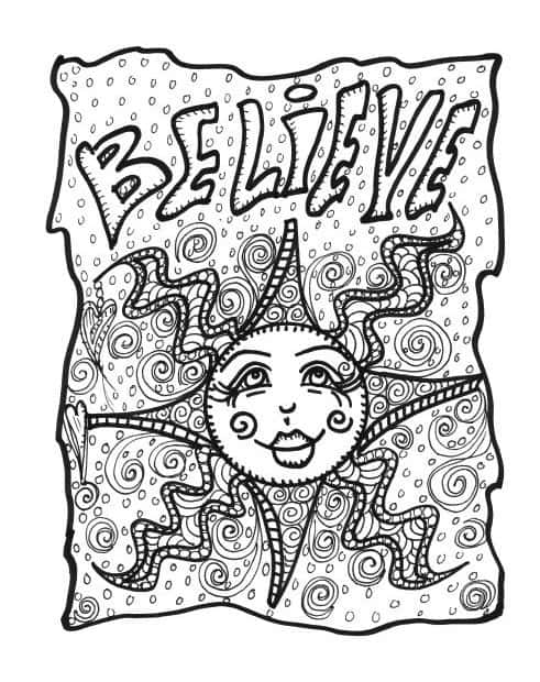 FREE COLORING PAGES FOR ADULTS: 8 Funky Pictures From Hippie Folk Art Coloring  Book | The Mindful Word