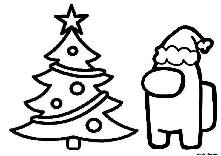 Best Among Us Christmas Coloring Pages | Screen Rant