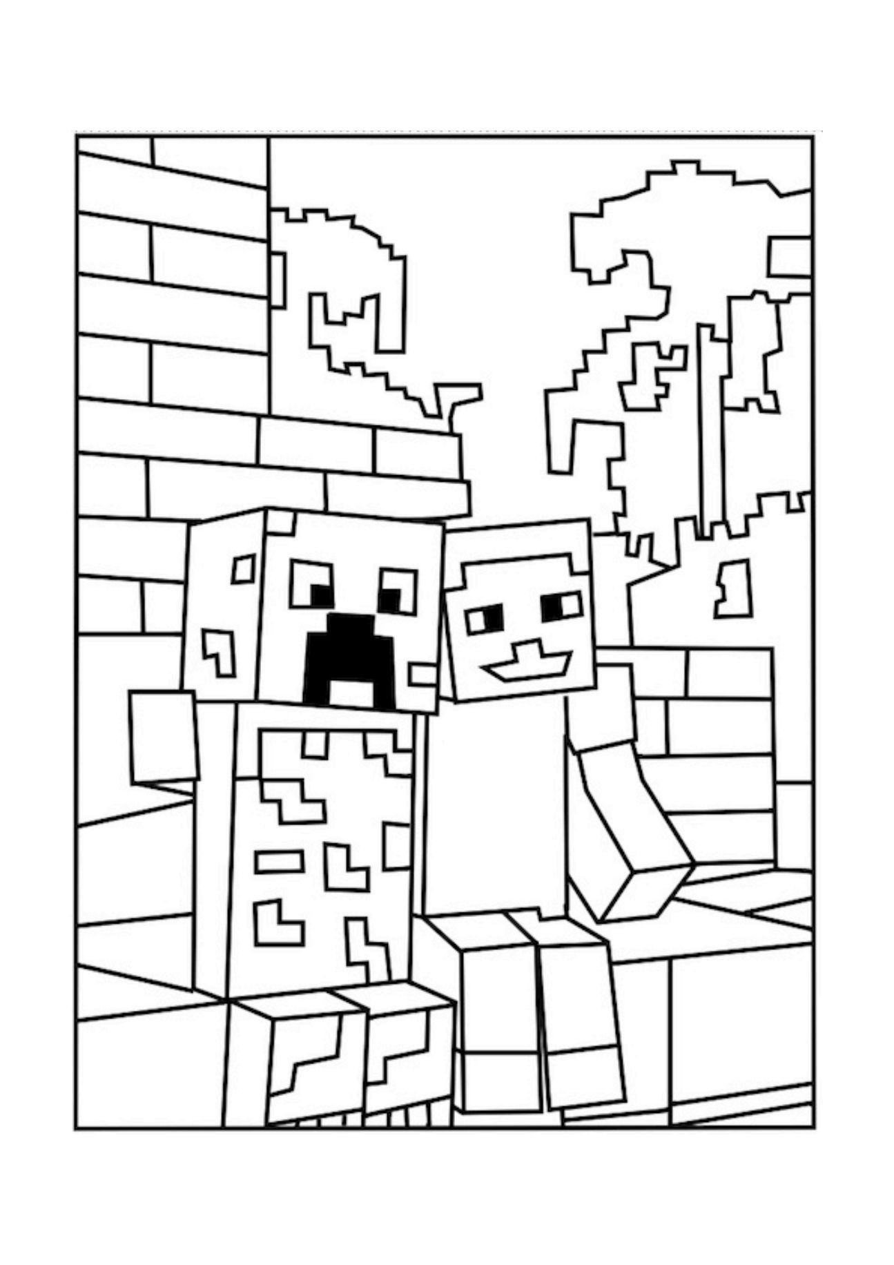 Tremendous Lego Minecraft Coloring Pages Photo Inspirations Page  Youngandtae Com Intables – mascaramirthmayhem
