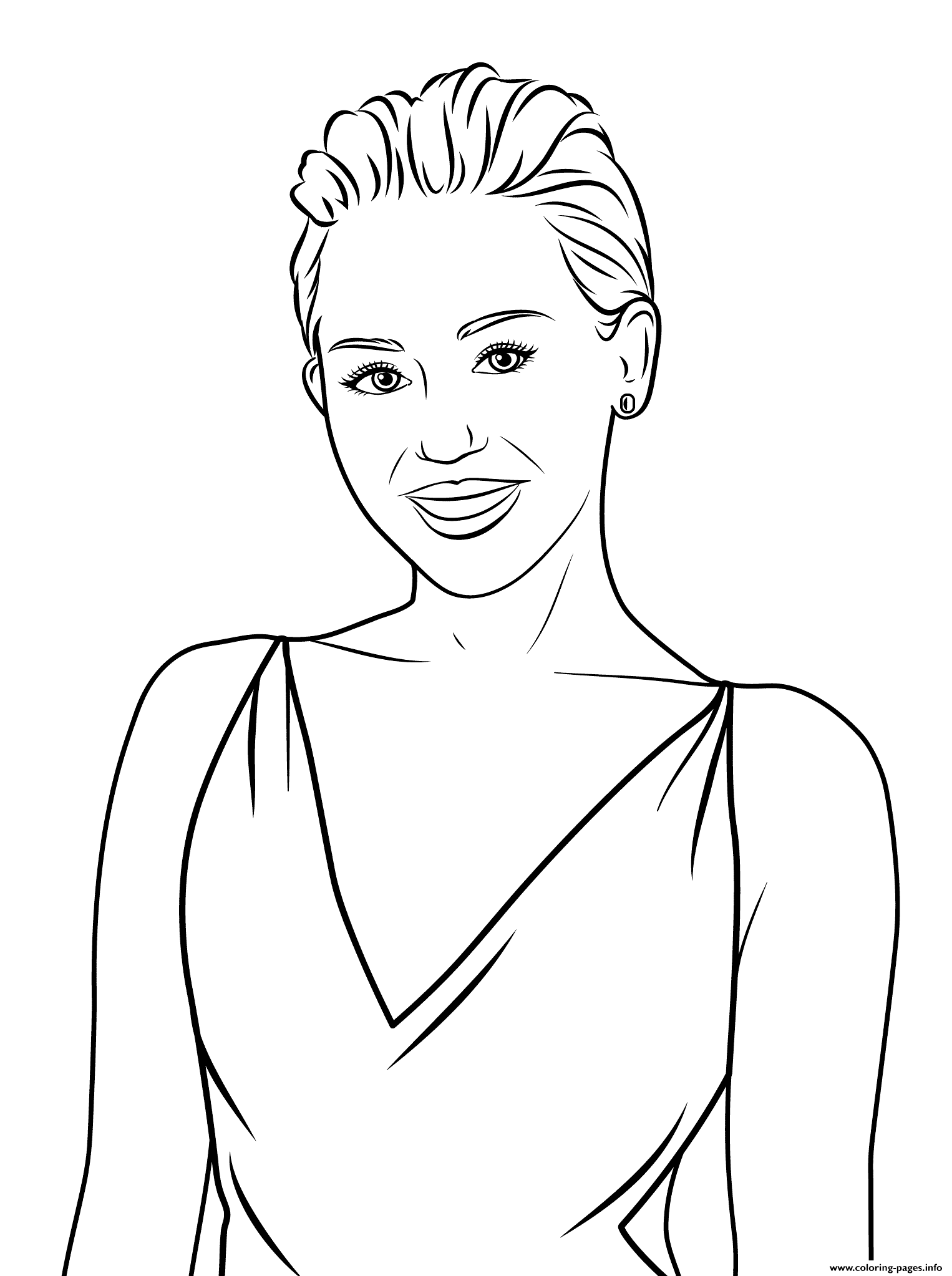 Miley Cyrus Celebrity Coloring Pages Printable