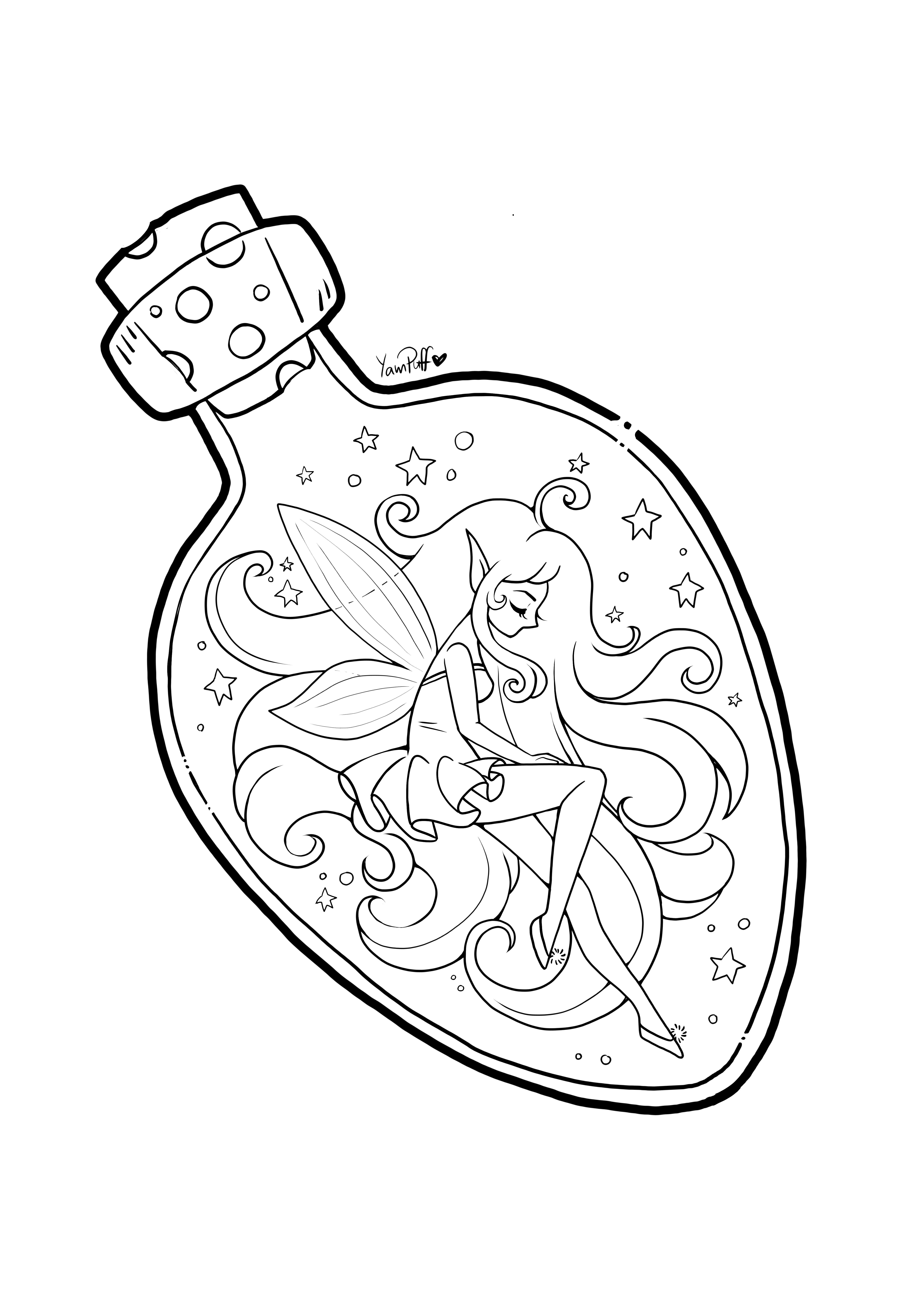 Magic Bottle - Fairy by YamPuff • YamPuff's Stuff