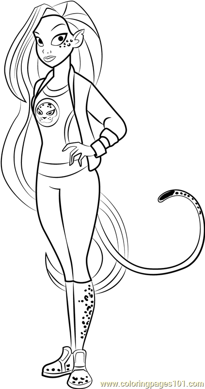 Cheetah Coloring Page - Free DC Super Hero Girls Coloring Pages ...
