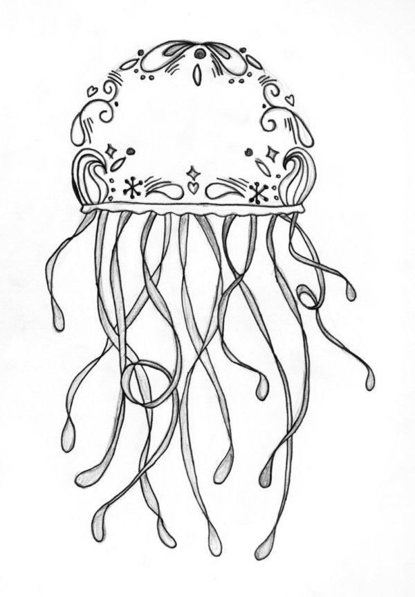 Coloring Pages of Jellyfish for Kids