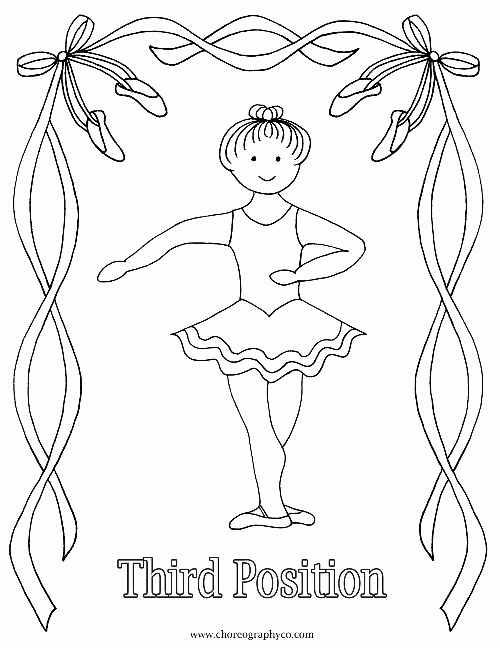 Ballet Coloring Pages For Kids Free   Coloring Home Hol dir