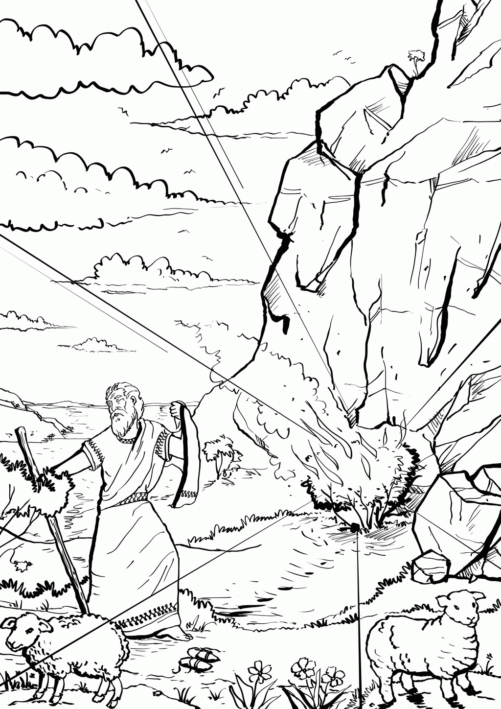 Moses and the burning bush by GhitaB27 on DeviantArt
