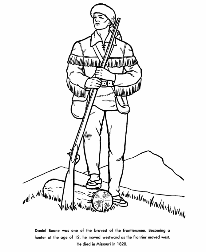Boy Hunter Coloring Page - Coloring Pages For All Ages