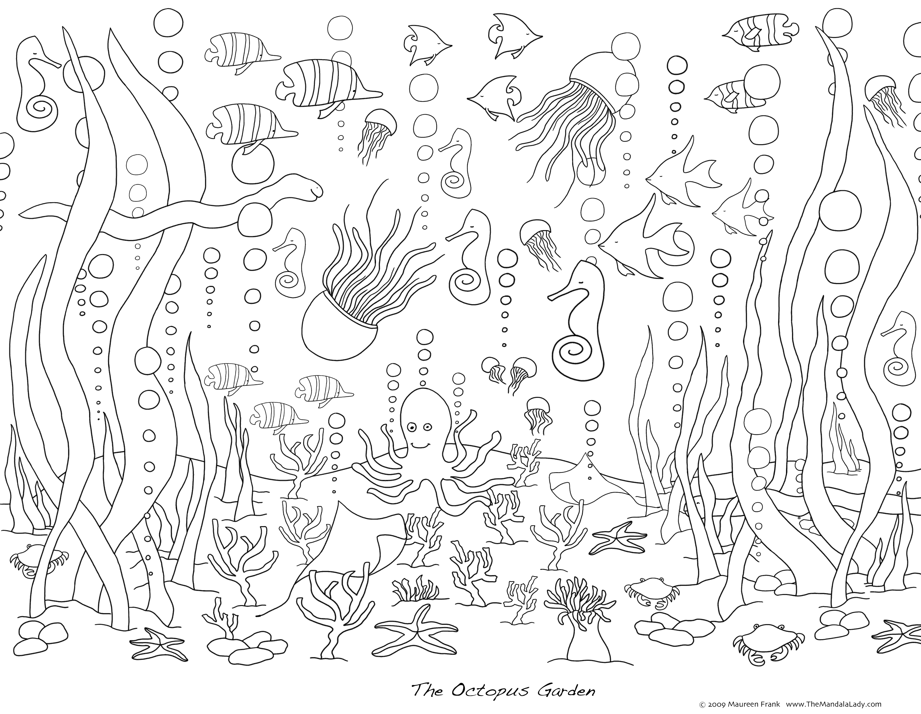 Under the Ocean Coloring Page