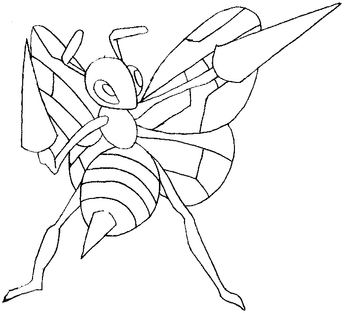 How to Draw Beedrill from Pokemon in Easy Steps Lesson | How to Draw Dat