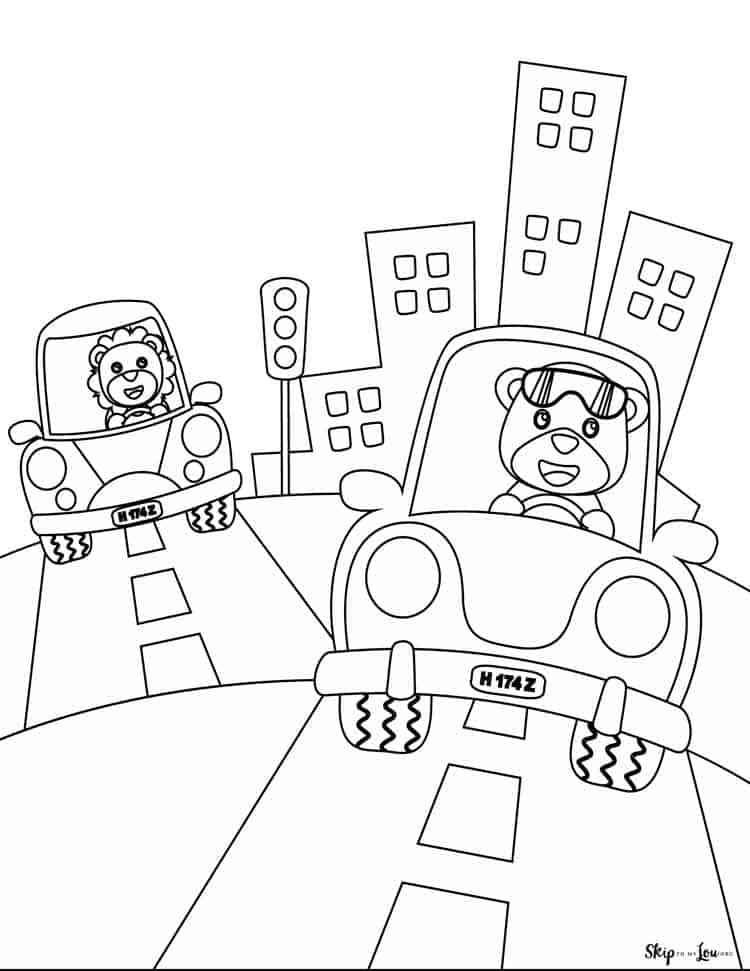 Car Coloring Pages | Skip To My Lou