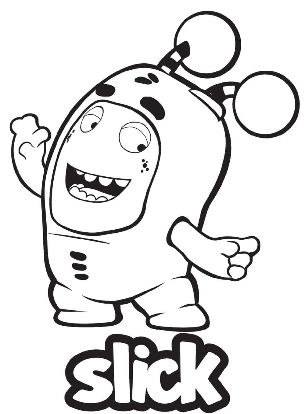 Slick Oddbods Coloring Page - Free Printable Coloring Pages for Kids