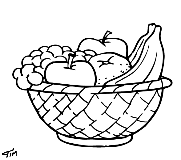 Fruit Basket Coloring Pages - Get Coloring Pages