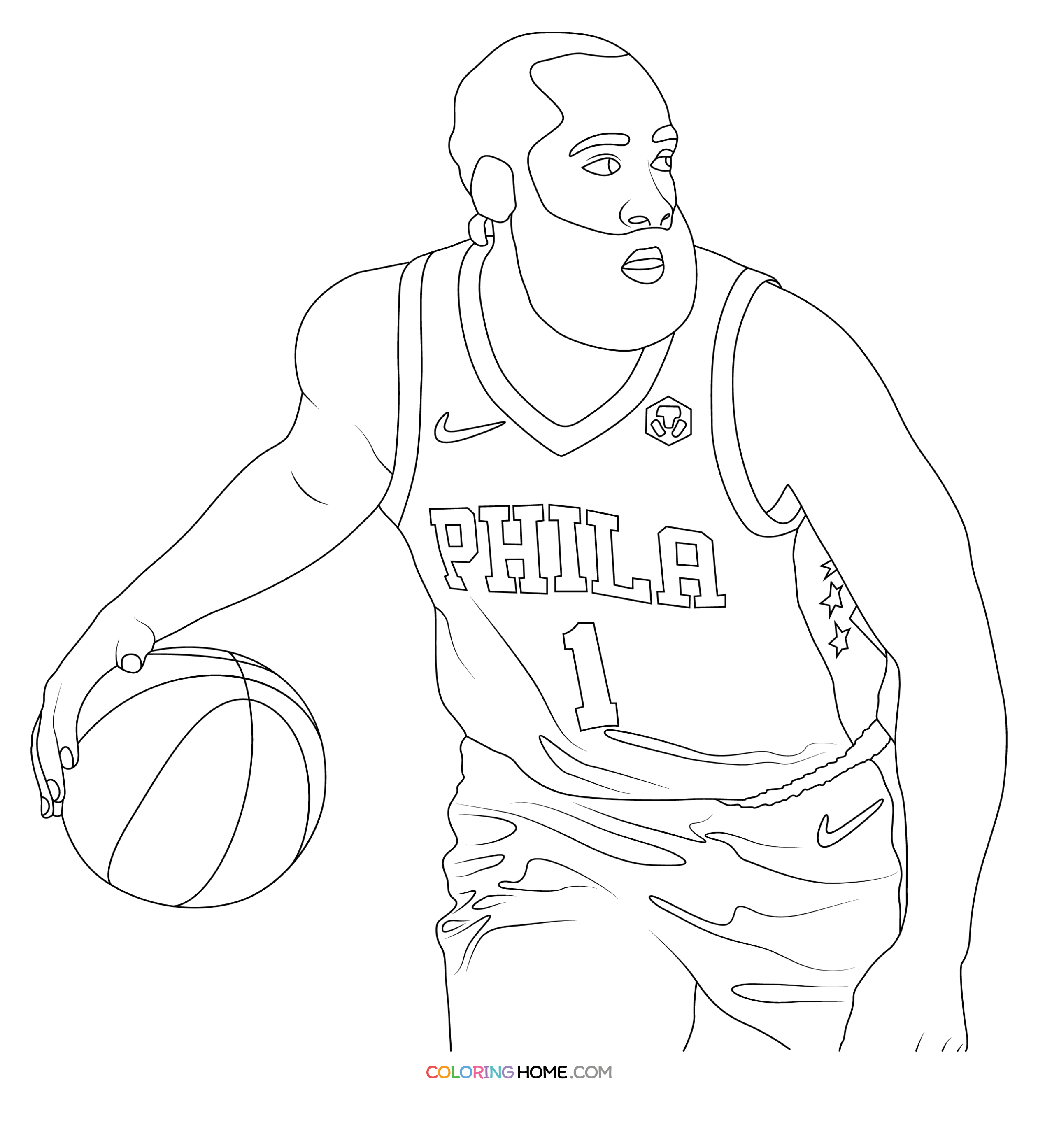 James Harden Coloring Page - Coloring Home