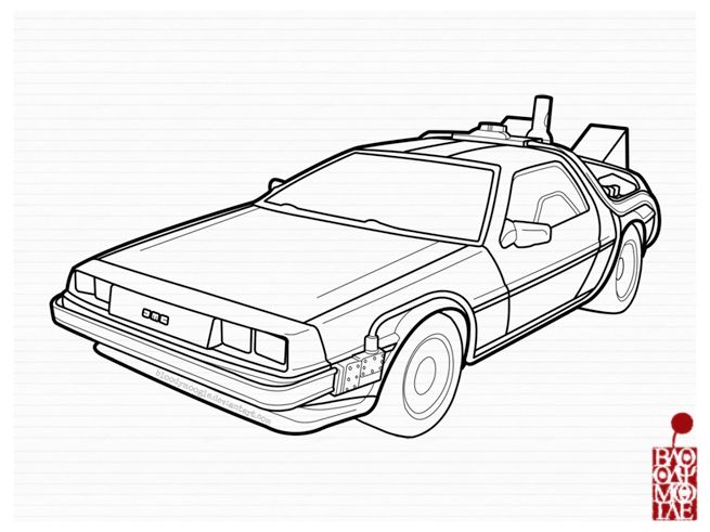Ben Passanando for your shirt | Back to the future tattoo, Delorean, Car  drawing easy
