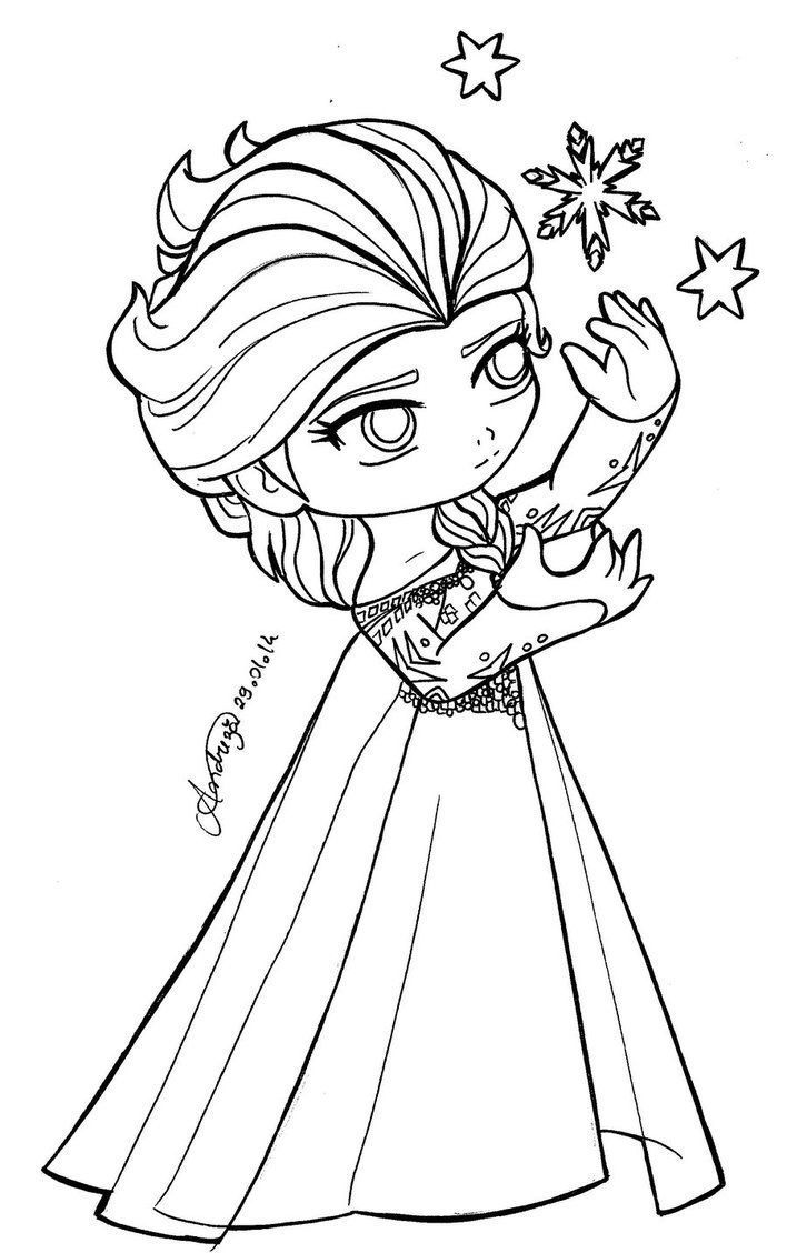 Chibi Frozen Coloring Pages - Coloring Pages For All Ages