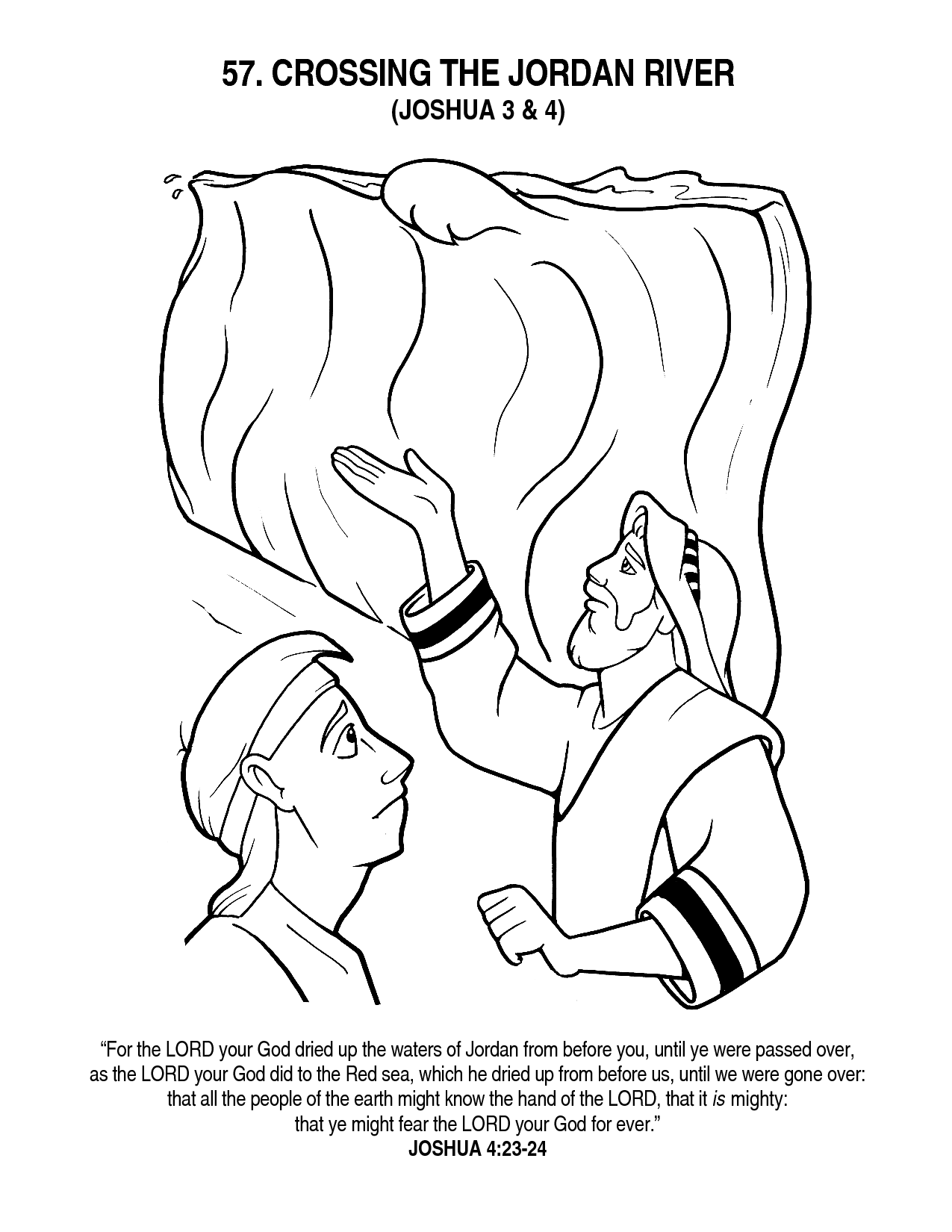Crossing The Jordan River Coloring Pages Coloring Home