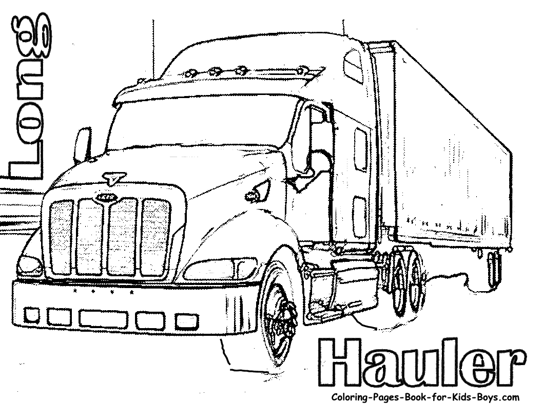 Semi Truck Coloring Pages | Cooloring.com