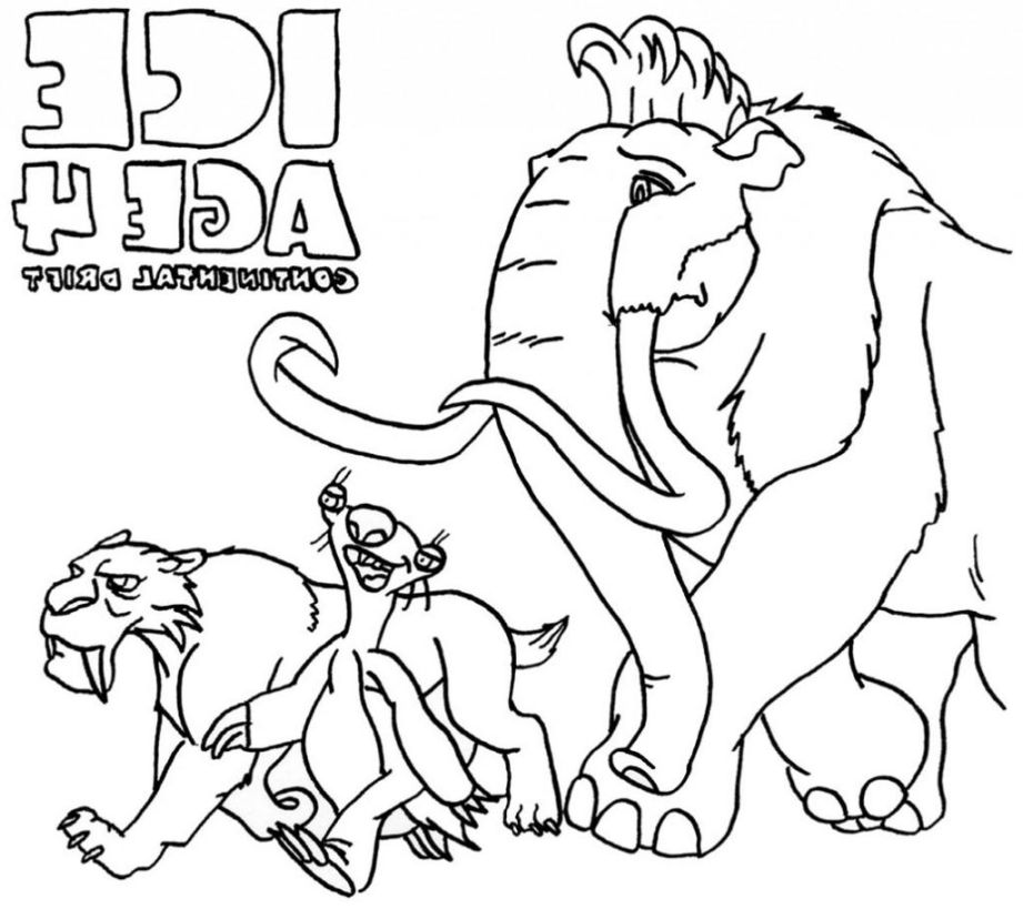 129 Cartoon Coloring Pages Ice Age 3 