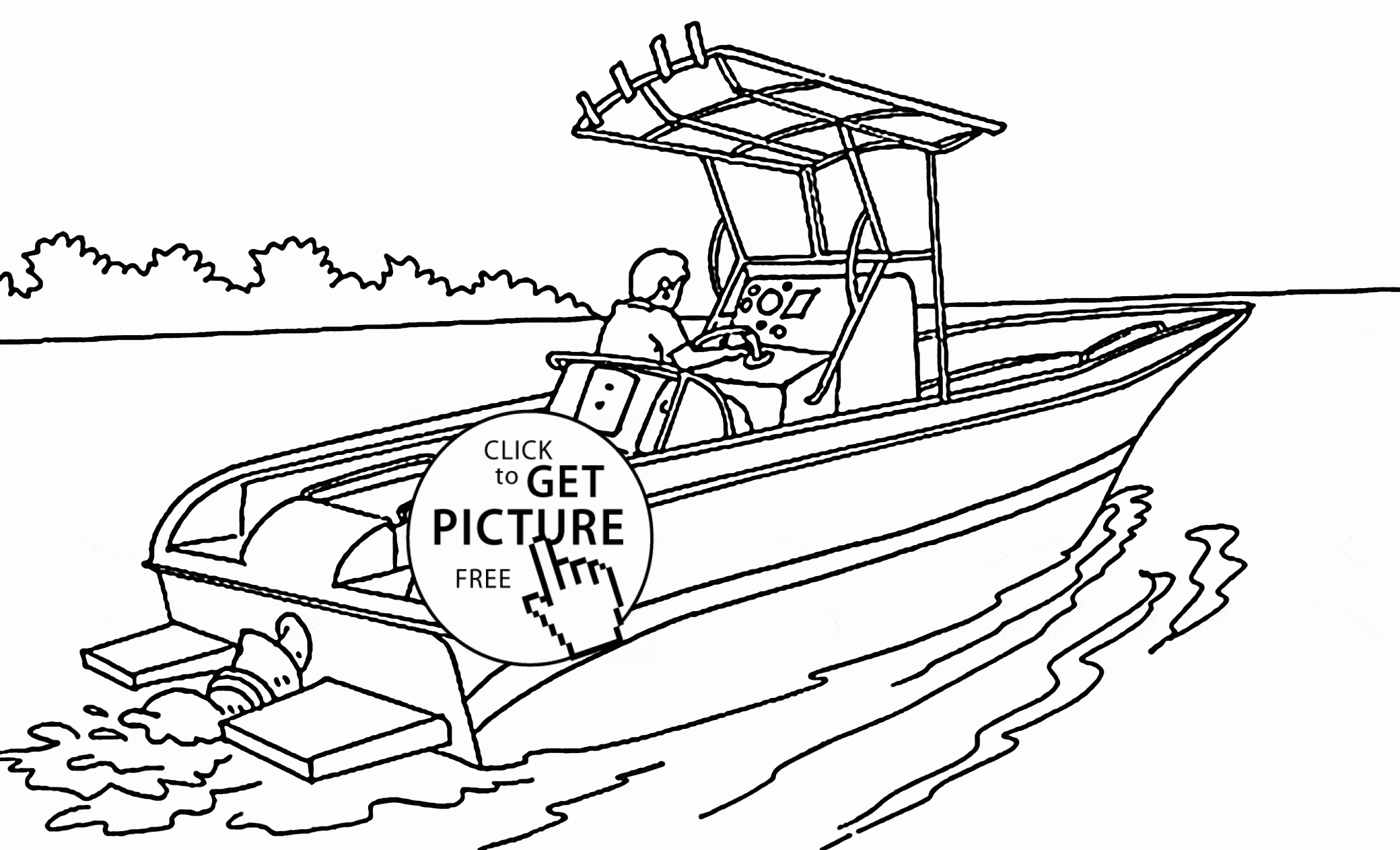 Real Speed Boat coloring page for kids, transportation coloring ...