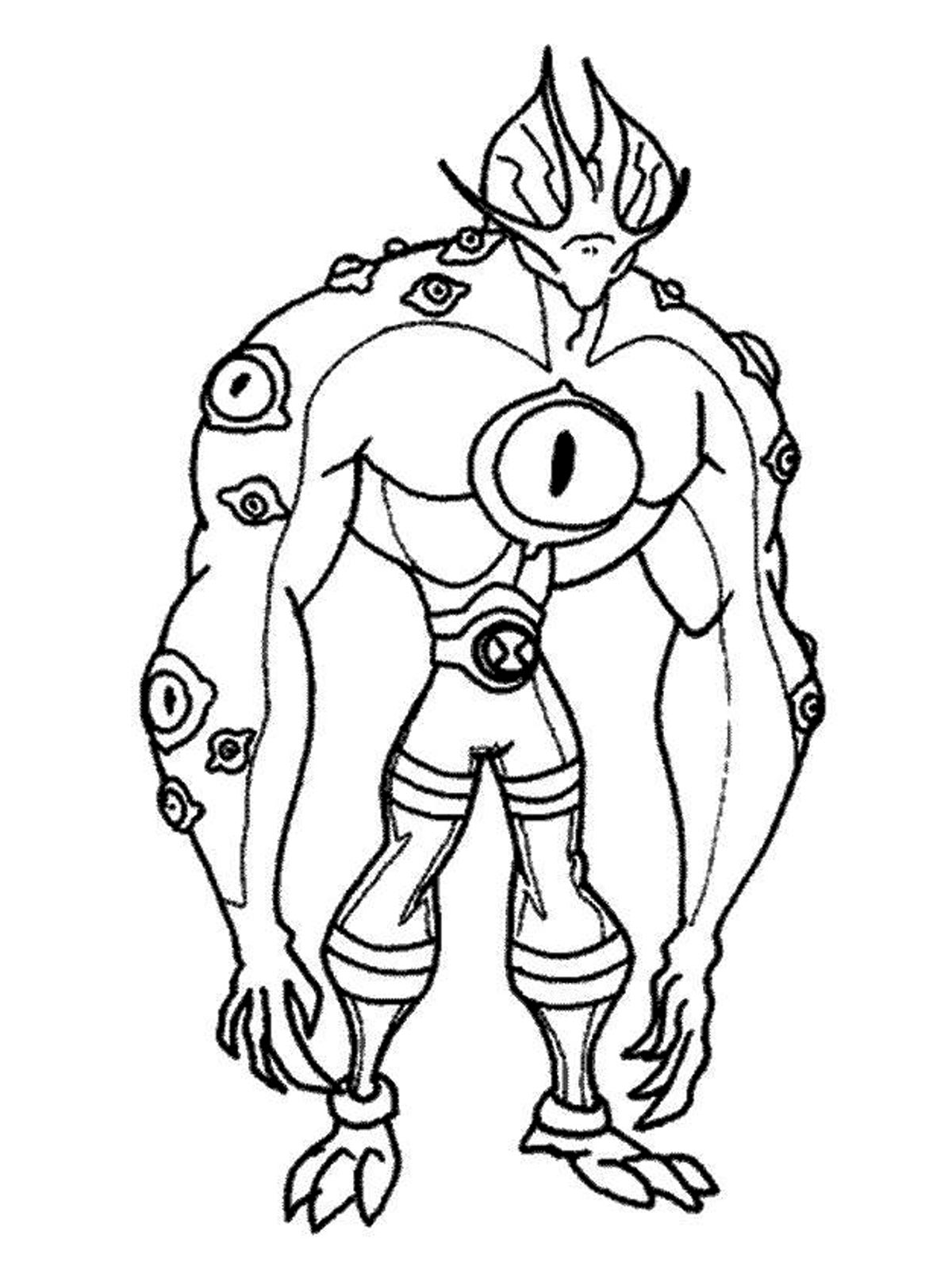 Ben 10 Ultimate Alien Colouring Sheets - High Quality Coloring Pages