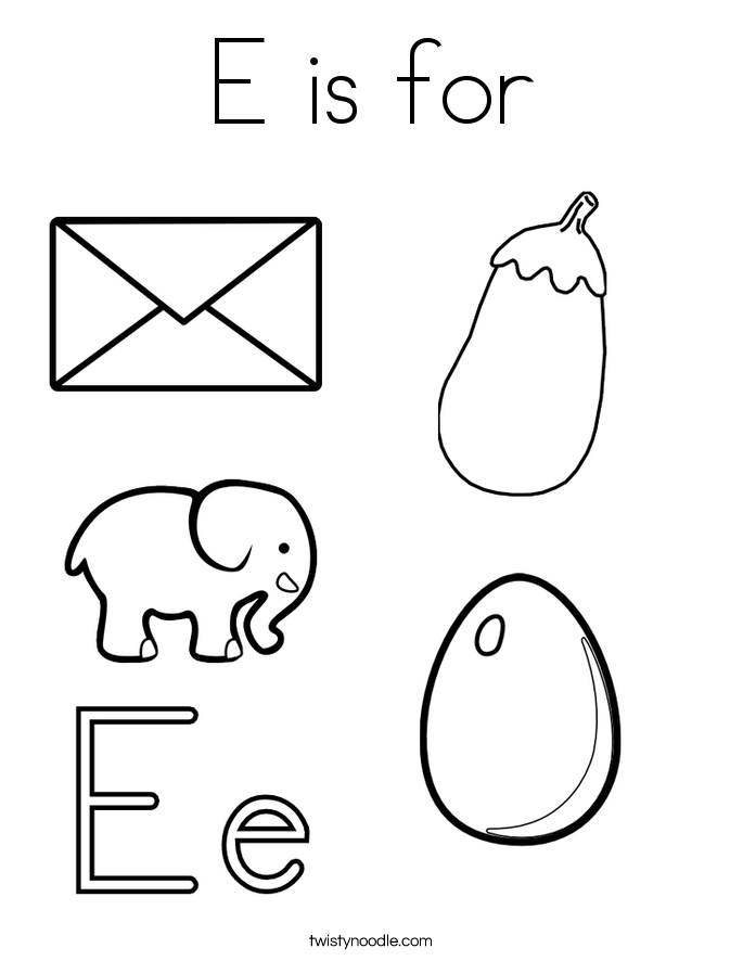 Get The Letter E Coloring Page Pictures