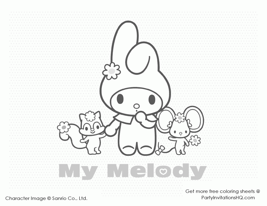 My Melody Coloring Pages: Truly One Of A Kind!